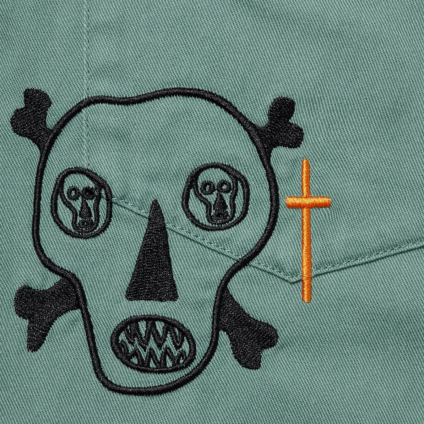 Clayton Patterson/Supreme Skulls Embroidered Work Shirt view 4